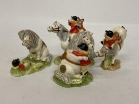 FOUR BESWICK THELWELL FIGURES - TWO A/F