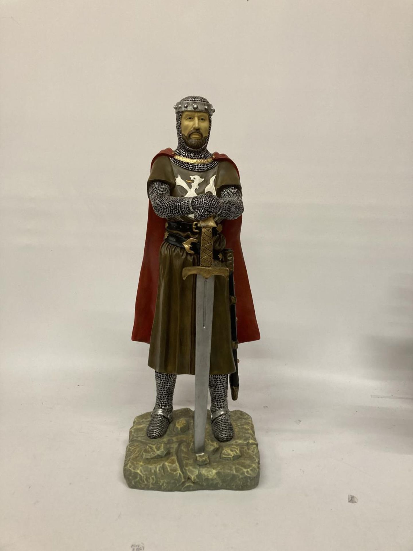 A LARGE KING ARTHUR FIGURE, HEIGHT APPROX 60CM - Image 2 of 6