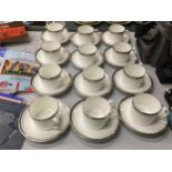 TWELVE DUOS OF AYNSLEY ELEGANCE CUP AND SAUCERS