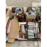 AN ASSORTMENT OF HOUSEHOLD CLEARANCE ITEMS TO INCLUDE BOOKS AND DVDS ETC