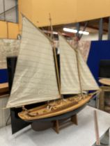 A LARGE MODEL OF A SAILING SHIP