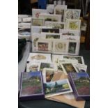 A QUANTITY OF ASSORTED GREETING CARDS WITH A DISPLAY STAND