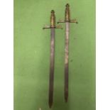 A PAIR OF VINTAGE SWORDS