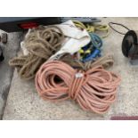 A LARGE ASSORTMENT OF ROPE