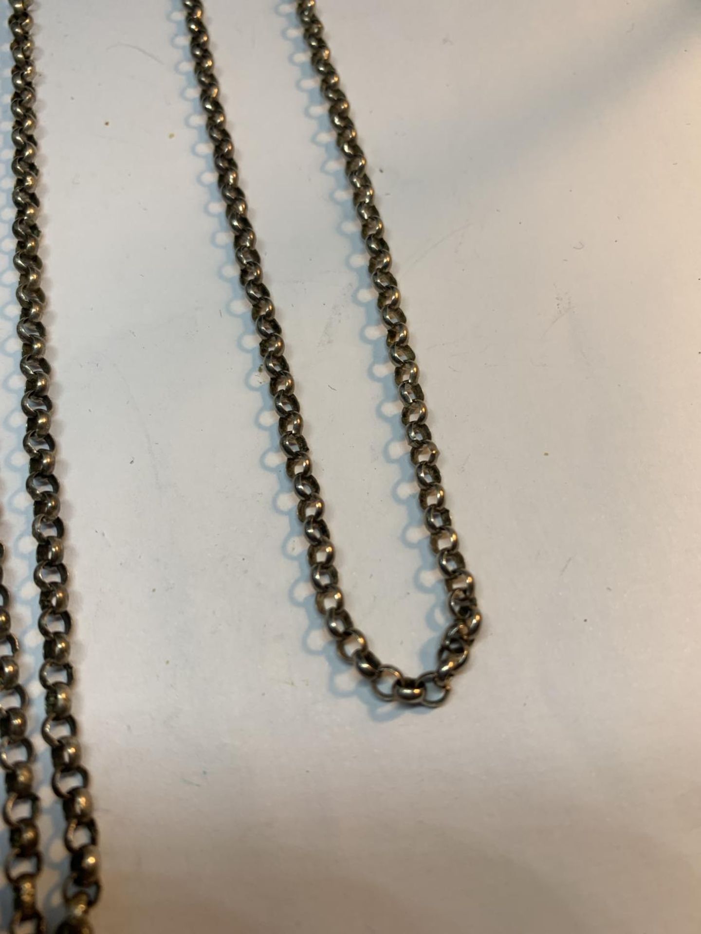 THREE SILVER BELCHER CHAIN NECKLACES - Image 4 of 4