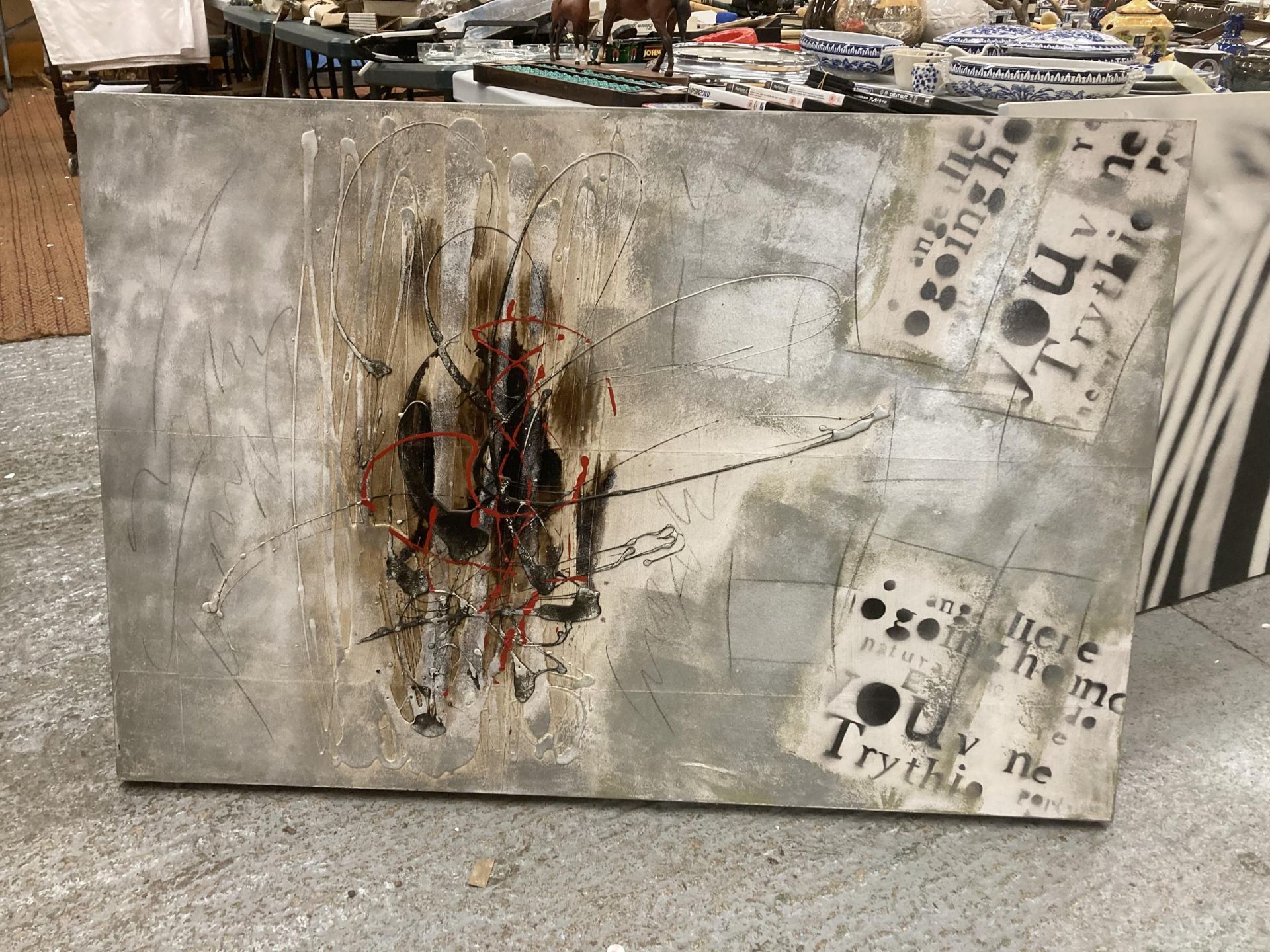 A LARGE ABSTRACT CANVAS
