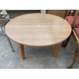 A 1970'S FORMICA TOP LOW TABLE - 36" DIAMETER