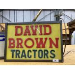 A DAVID BROWN TRACTORS ILLUMINATED LIGHT BOX SIGN