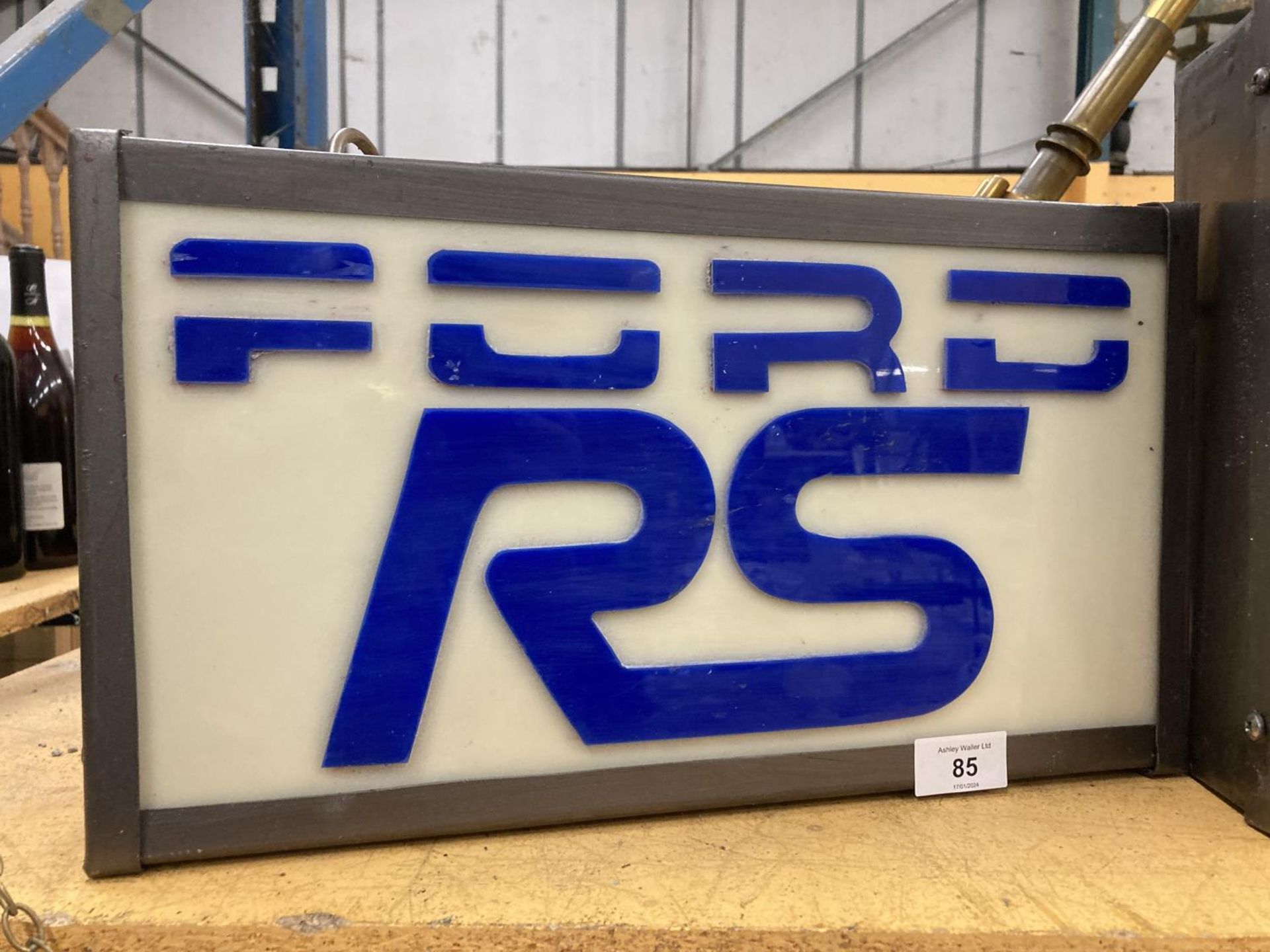 A FORD RS ILLUMINATED LIGHT BOX SIGN