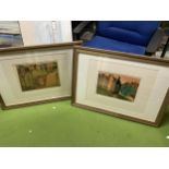 TWO FRAMED PRINTS SIGNED MICAEL Mc VEIGH