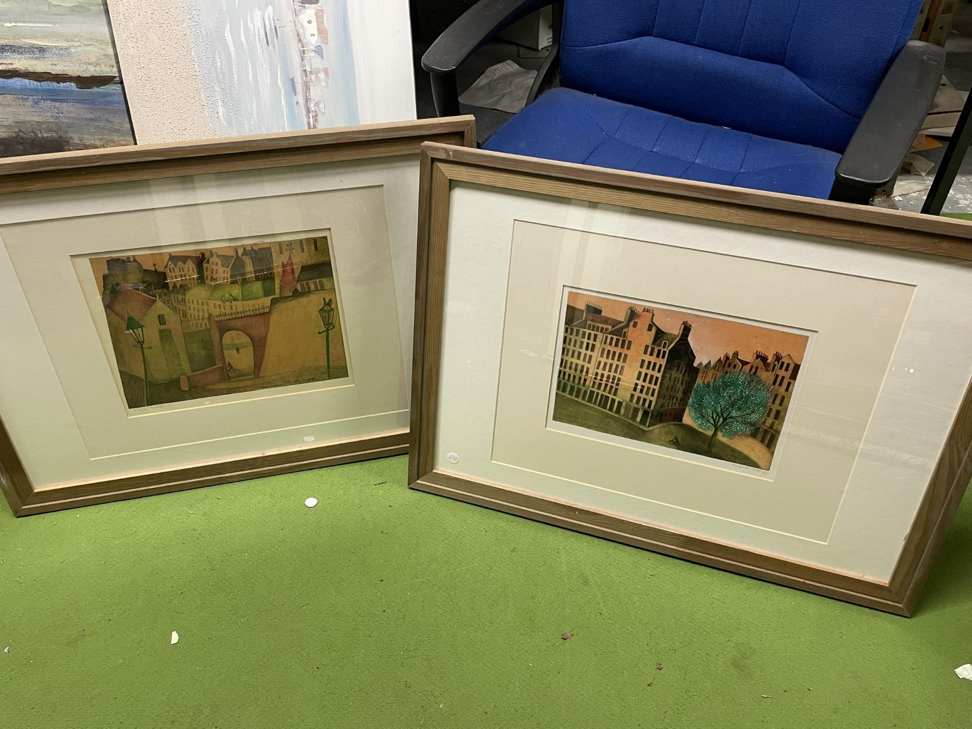 TWO FRAMED PRINTS SIGNED MICAEL Mc VEIGH