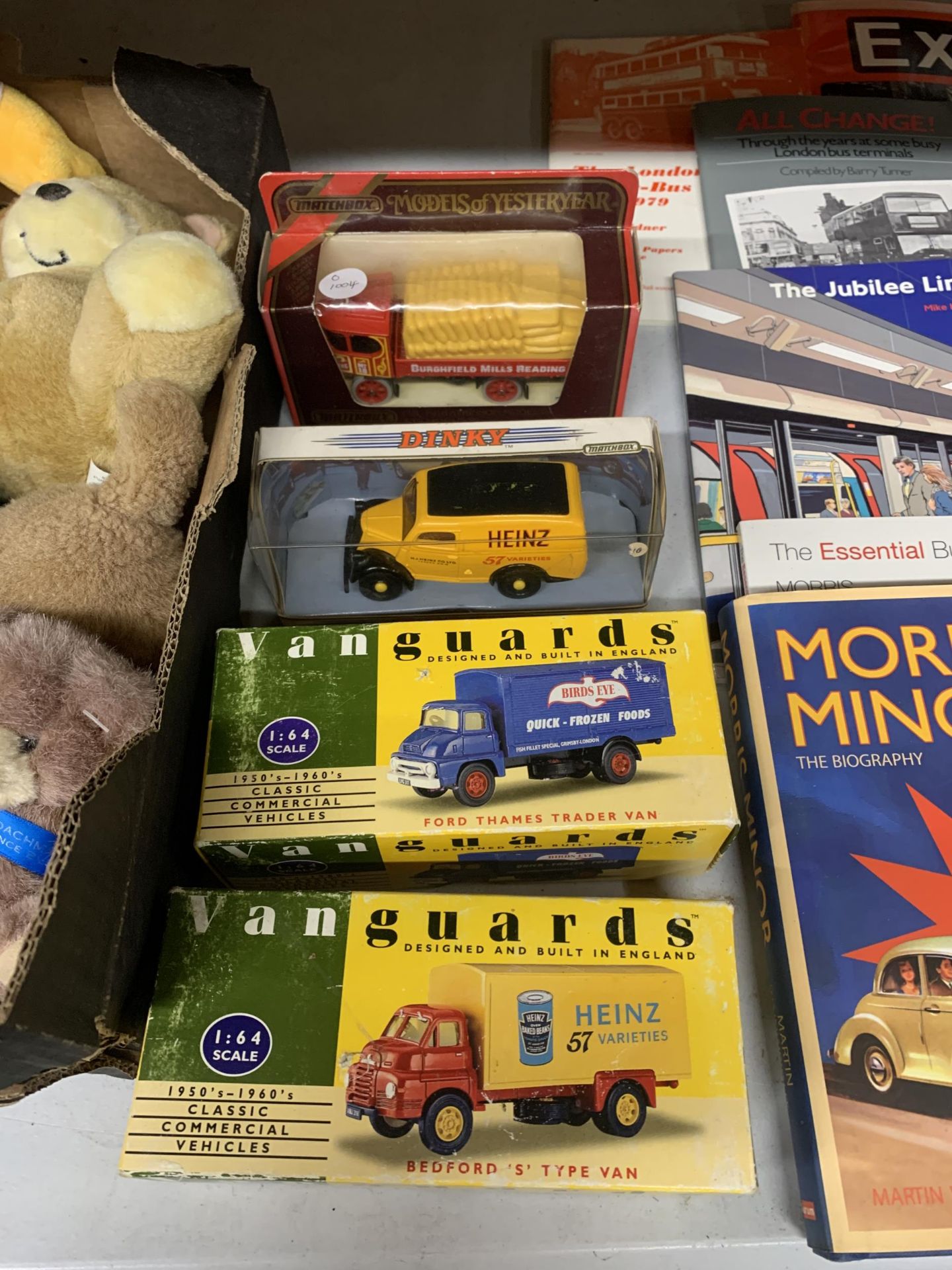 FOUR MODEL VEHICLES TO INCLUDE TWO VANGUARD, DINKY AND MATCHBOX
