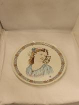 A WEDGWOOD ART NOUVEAU PLAQUE (THOMAS ALLEN), DIAMETER 38CM