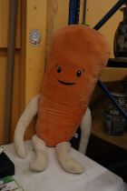 A VERY LARGE ALDI 'KEVIN THE CARROT' PLUSH FIGURE, APPROX 138CM