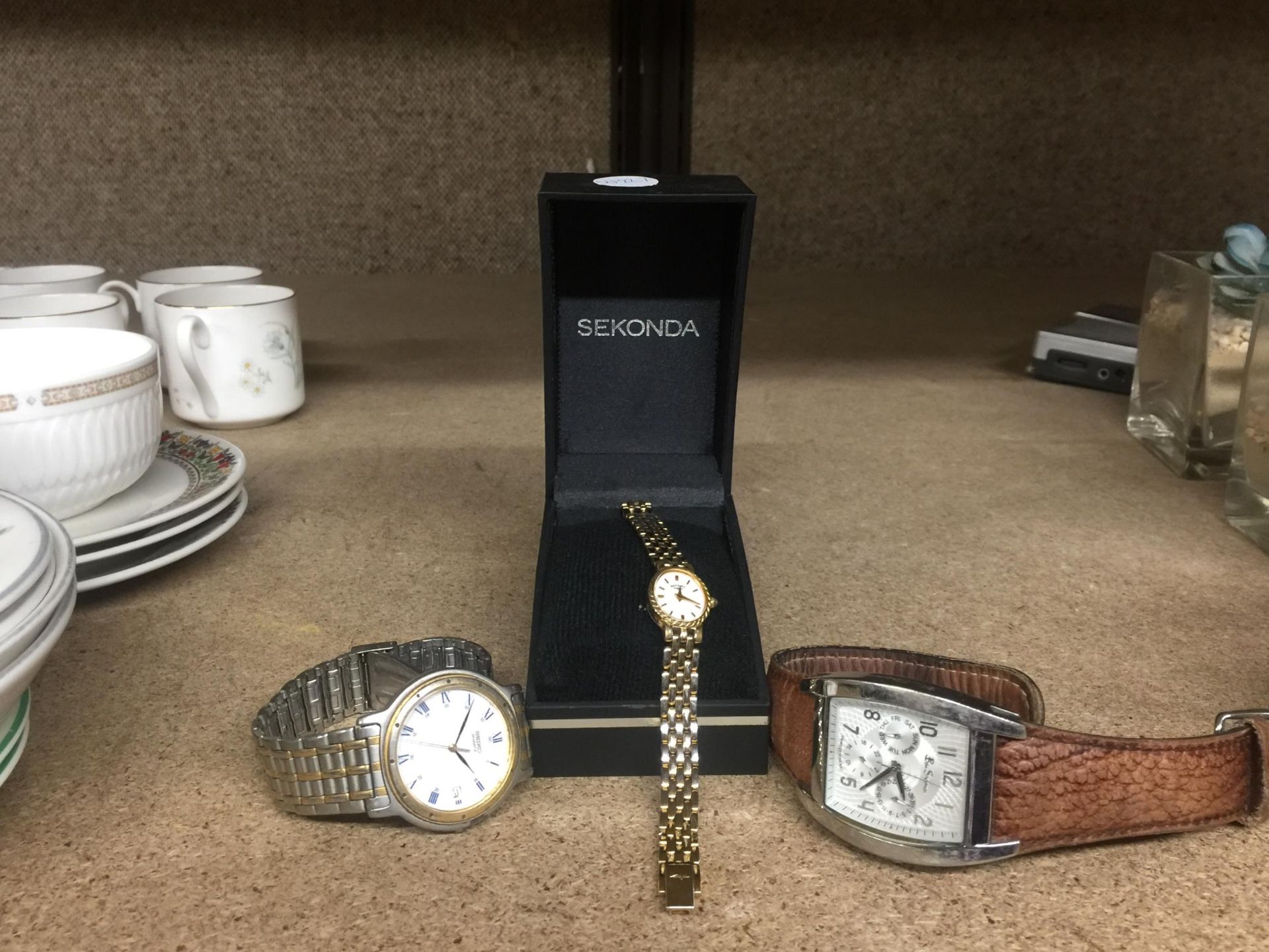 THREE WATCHES TO INCLUDE A ROTARY, SEIKO AND BEN SHERMAN