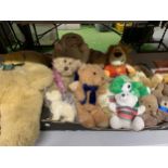 A QUANTITY OF TEDDY BEARS AND ANIMALS