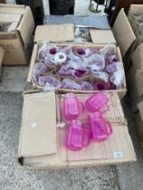 A LARGE QUANTITY OF AS NEW COLOURED DRINKING GLASSES