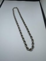 A SILVER LARGE ROPE NECKLACE