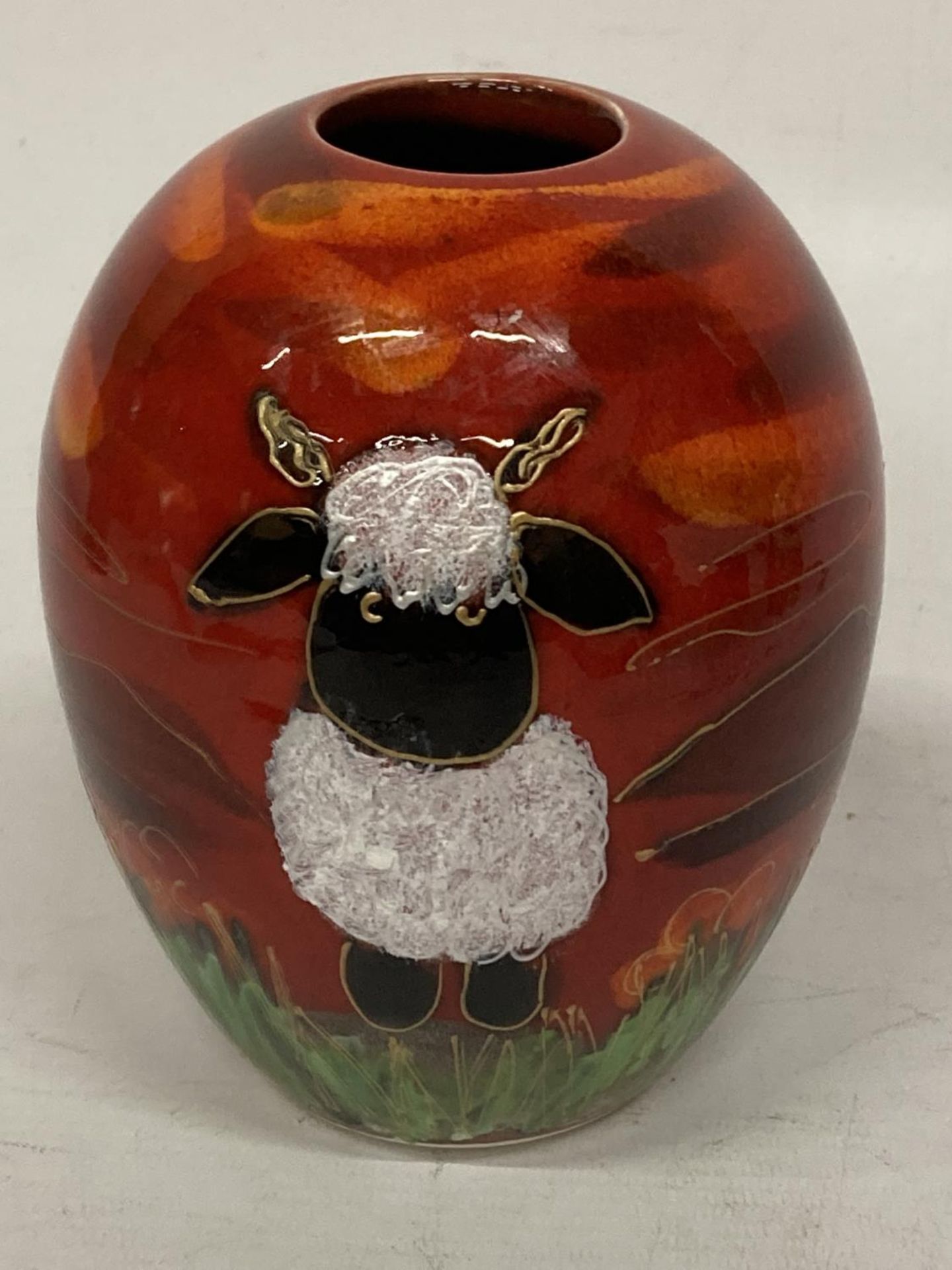 AN ANITA HARRIS SHEEP VASE