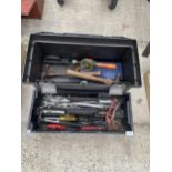 A TOOLBOX AND CONTENTS TO INCLUDE HAMMERS, SPANNERS, ETC