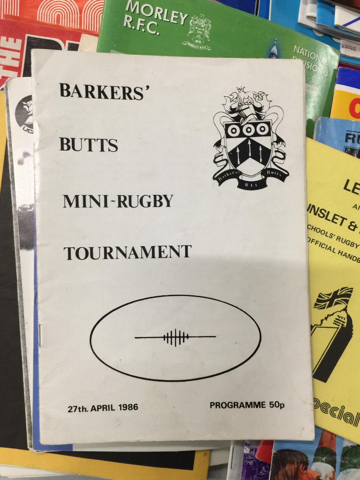 VARIOUS LOCAL AND NATIONAL TEAMS RUGBY UNION/FOOTBALL PROGRAMMES FROM 80'S AND 90'S - Image 6 of 6