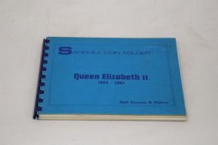 A QUEEN ELIZABETH 11 1953 - 1967, SANDHILL COIN FOLDER CONTAINING A QUANTITY OF CROWNS AND FLORINS