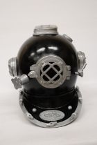 A LARGE CAST REPLICA DIVERS HELMET, HEIGHT APPROX 40CM