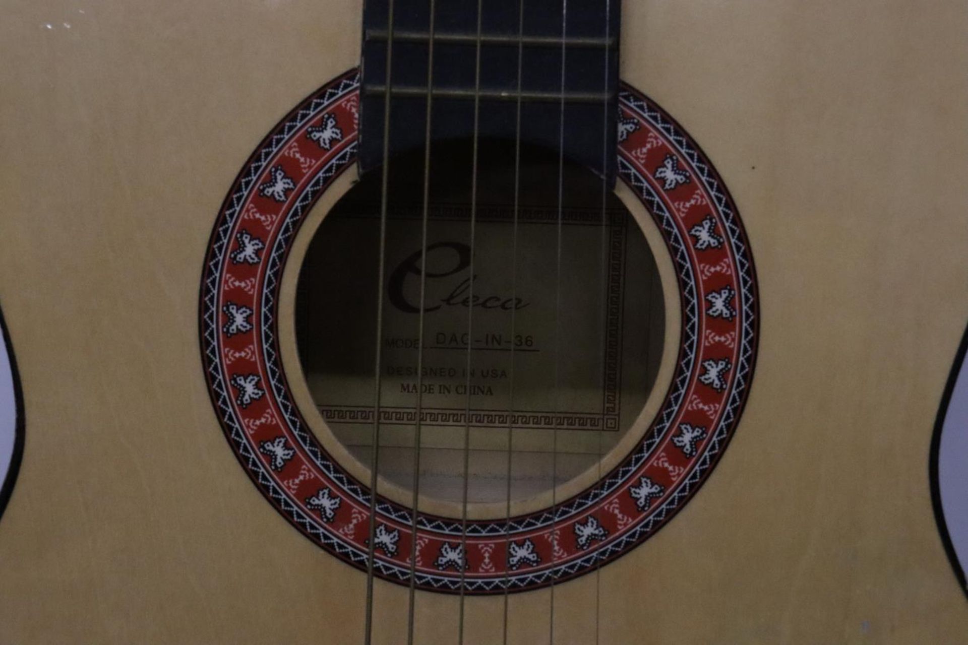 AN ELECA ACOUSTIC GUITAR - Image 3 of 8