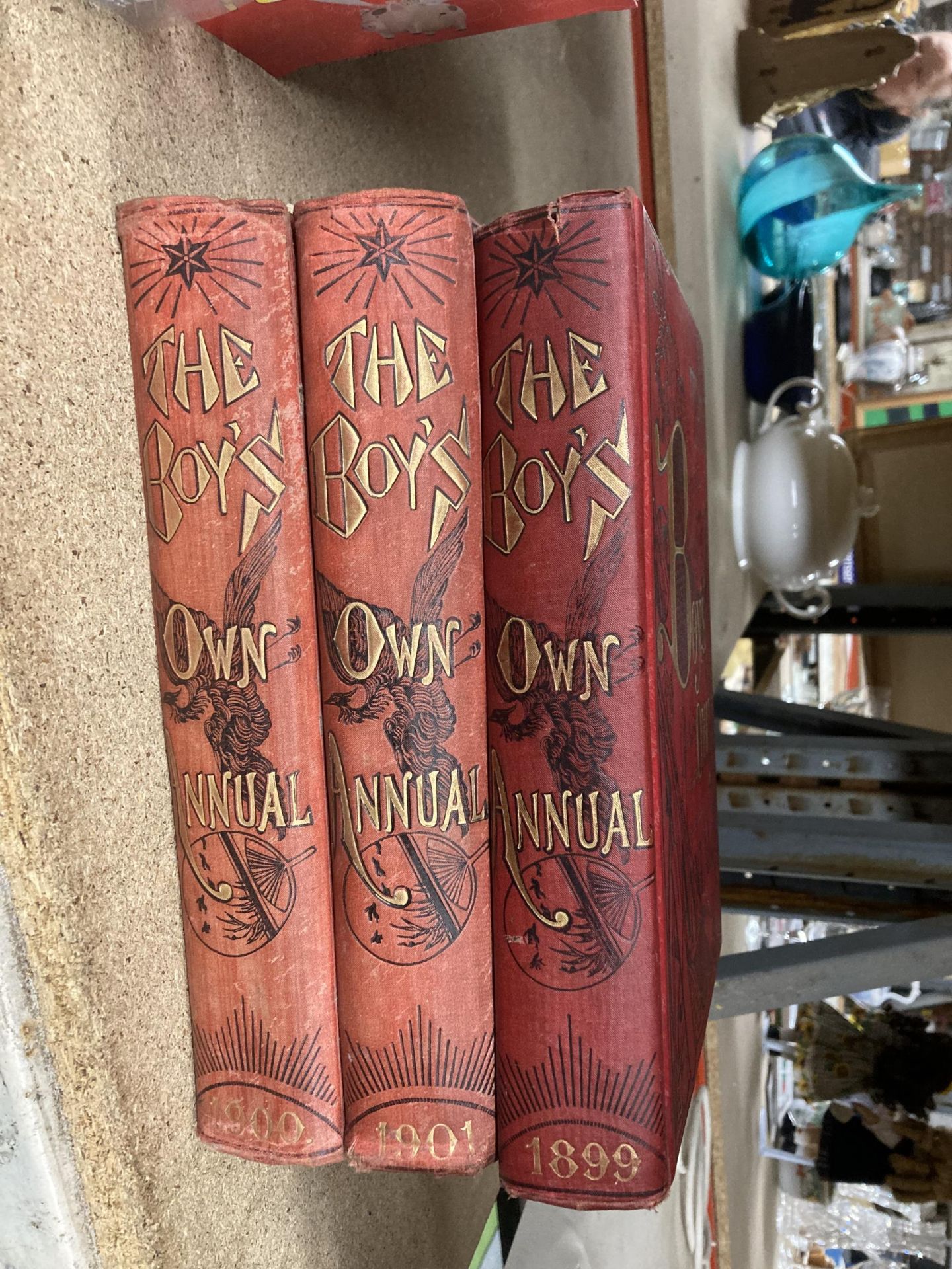 THREE VOLUMES OF BOYS OWN ANNUALS, 1899, 1900, 1901