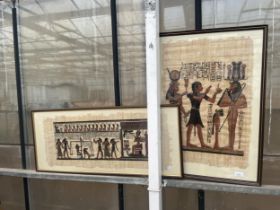 TWO FRAMED EGYPTIAN SCENES