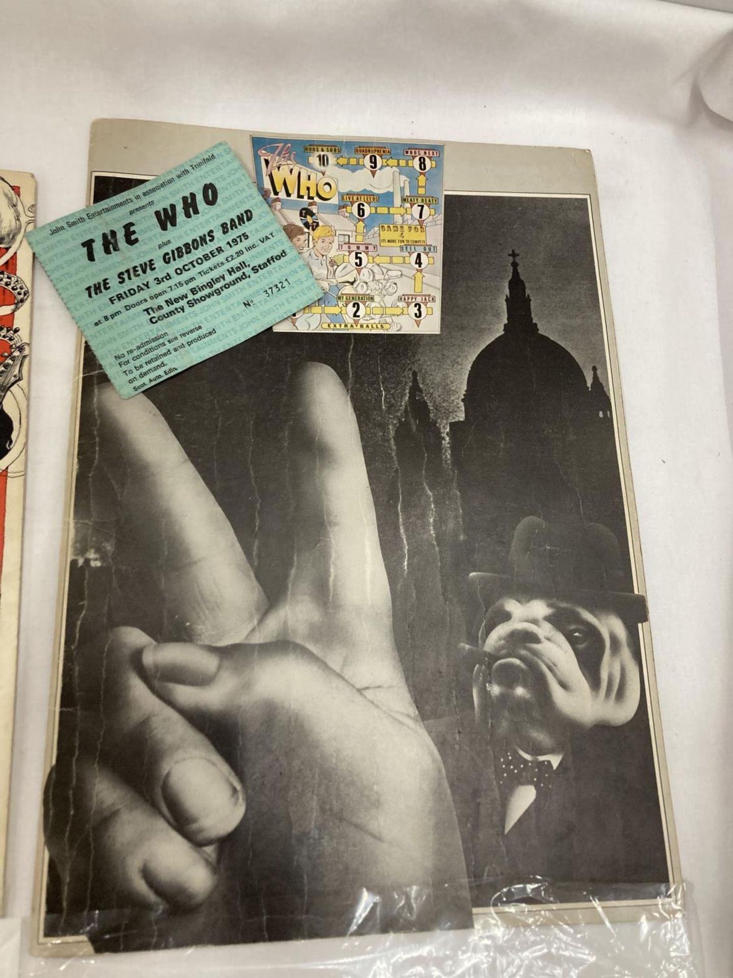 TWO VINTAGE MUSIC PROGRAMMES, THE ROLLING STONES AND THE WHO, PLUS A WHO TICKET FROM 3RD OCTOBER - Image 3 of 3
