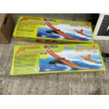 TWO BOXED DELUXE FALCON GENTLE ELECTRIC POWERED R/C AIRPLANE KITS