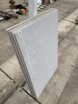 SEVEN PIECES OF PLASTERBOARD