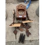 A VINTAGE CHIMING CUCKOO CLOCK