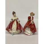 TWO ROYAL DOULTON FIGURINES "SOUTHERN BELLE" HN 2229 AND "TOP O'THE HILL" HN 1834