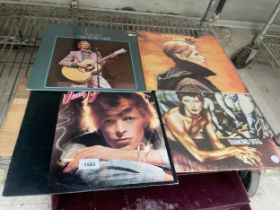 FOUR DAVID BOWIE VINYL RECORDS