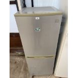 A GREY DAEWOO UPRIGHT FRIDGE FREEZER