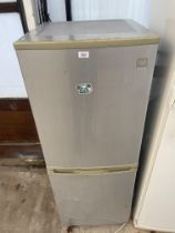 A GREY DAEWOO UPRIGHT FRIDGE FREEZER