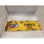 AN ENAMEL DISNEY SUNOCO OIL SIGN