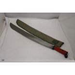 A MACHETE IN A CLOTH SHEATH