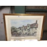 A FRAMED PRINT OF THE MARKET HOUSE BY E R STURGEON