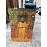 A PRINT ON BOARD OF A COLMANS MUSTARD SIGN