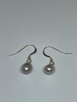 A PAIR OF 14 CARAT GOLD AND PEARL EARRINGS GROSS WEIGHT 1.36 GRAMS