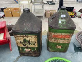 TWO VINTAGE CASTROL OIL DRUMS