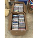 A LARGE QUANTITY OF ASSORTED DVDS AND BLU-RAYS ETC