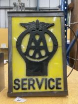 AN AA SERVICE ILLUMINATED LIGHT BOX SIGN