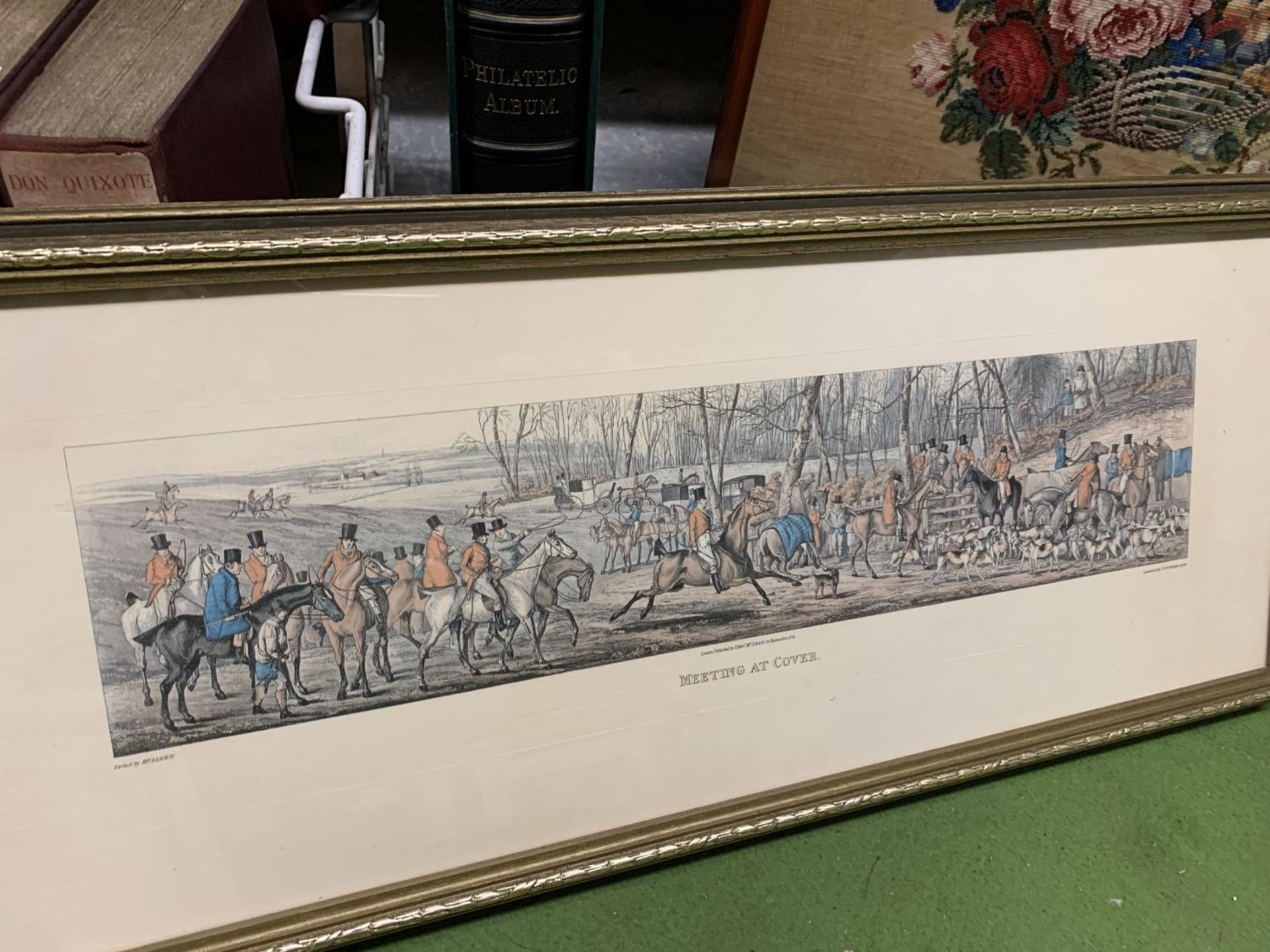 TWO FRAMED HUNTING PRINTS MEETING AT COVER AND FULL CRY - Image 3 of 3
