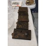 A COLLECTION OF VICTORIAN LOCKS - 5 IN TOTAL