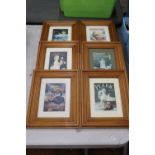 SIX FRAMED ADVERTISING PRINTS TO INCLUDE PEARS' AND LIFEBUOY SOAP, 23CM X 28CM