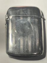 A HALLMARKED BIRMINGHAM SILVER VESTA CASE